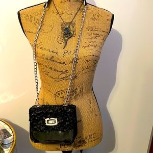 Black sequin purse